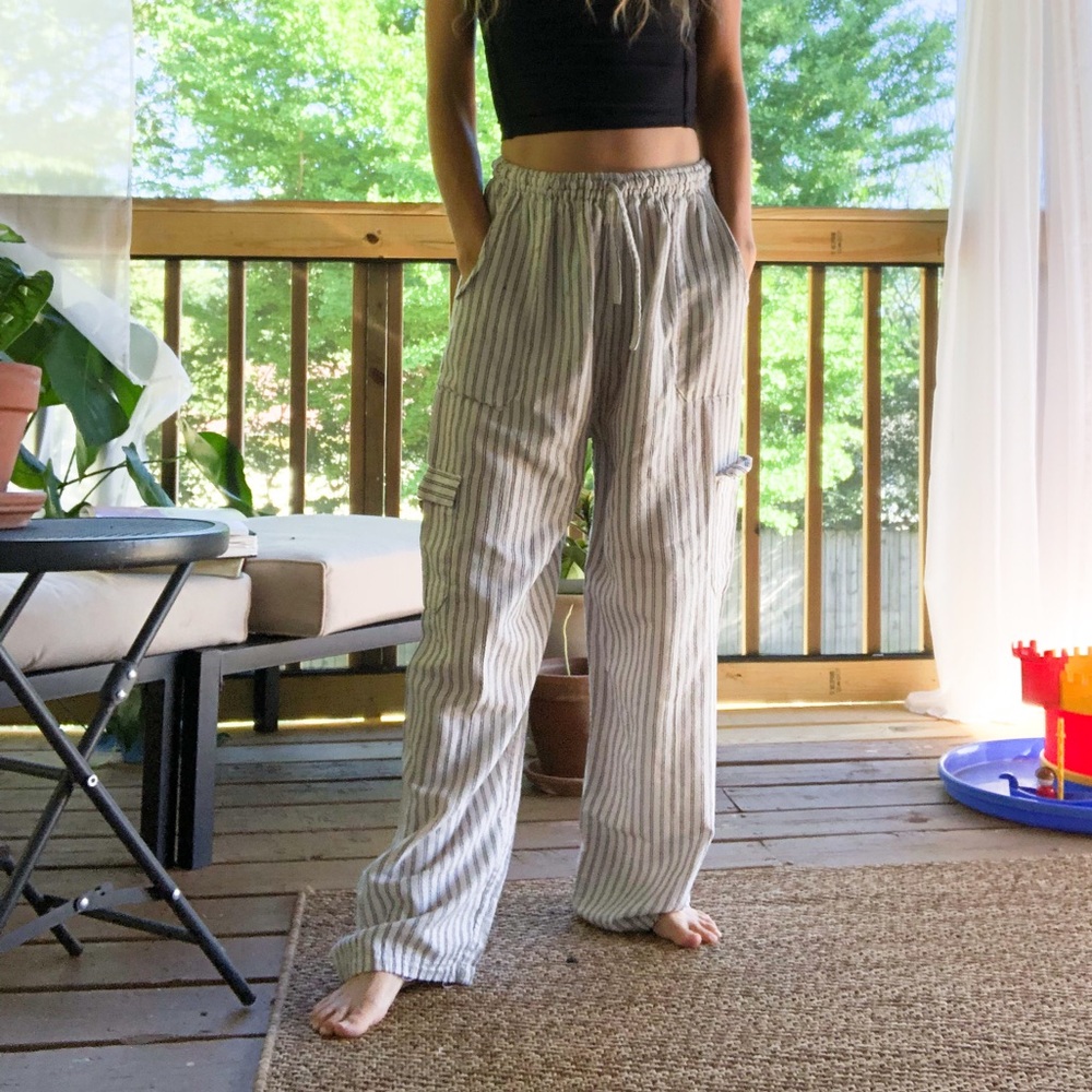 Ecuadorian linen cargo pants